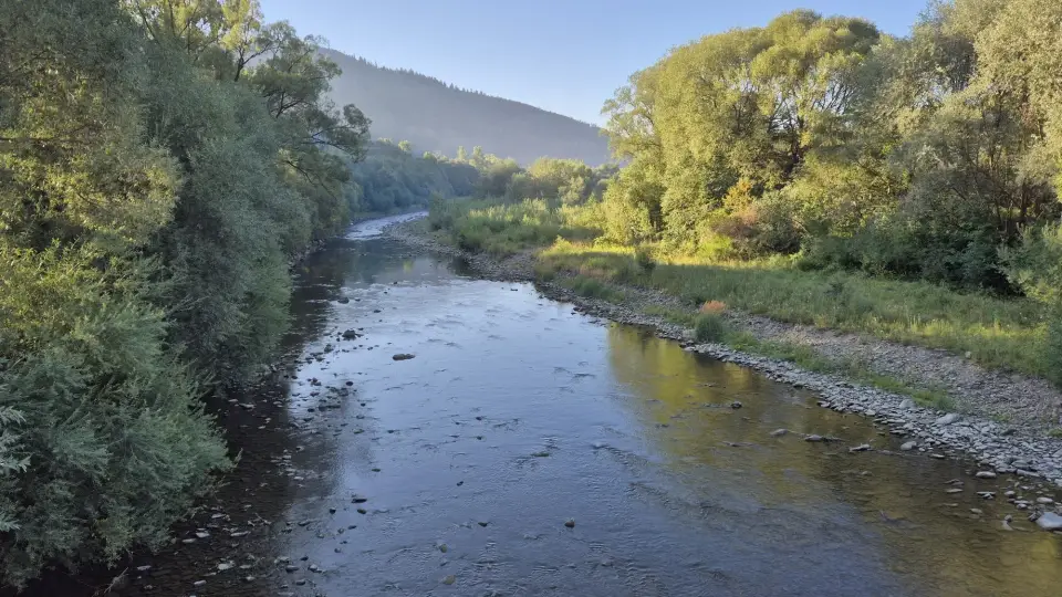 Misty Hill Beyond the River