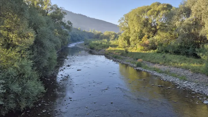 Misty Hill Beyond the River