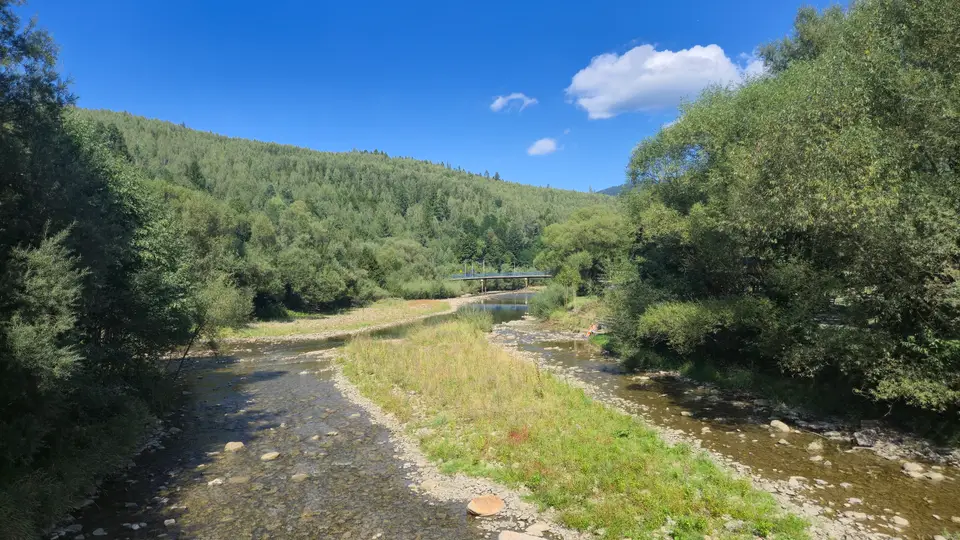 Blue Bridge Over the Shallows