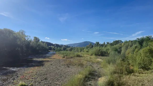 Wide Stony Riverbed to the Peak