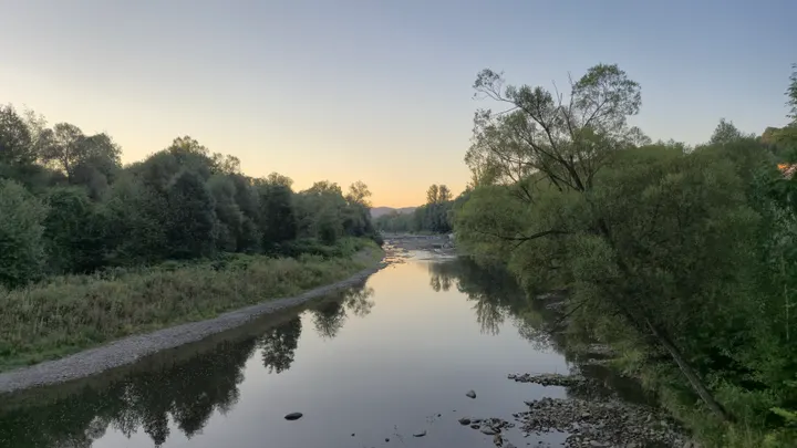 River Toward the Morning Glow
